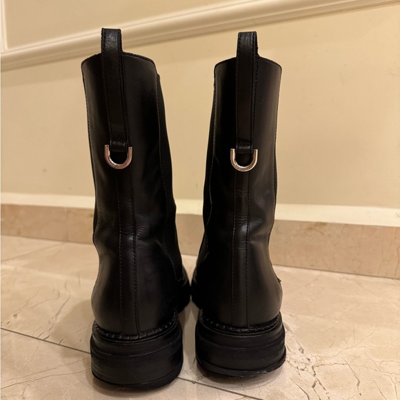 Sergio Rossi Black Leather Ankle Boots - Picture 7 of 16